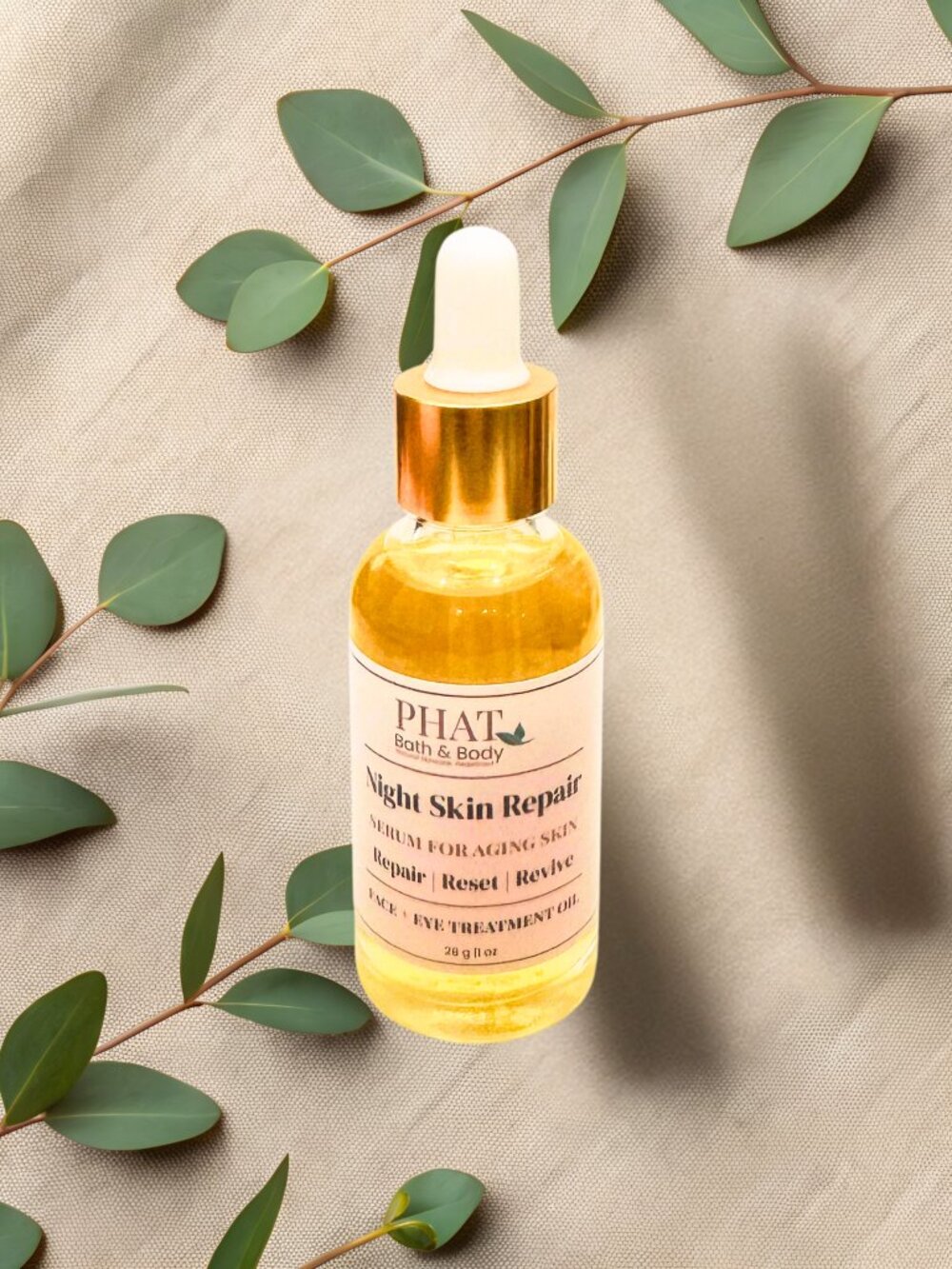 Phat Bath & Body Night Skin Repair Facial Serum with Botanical Oils